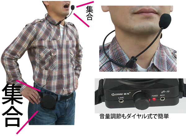 充電式ハンズフリー スピーカーマイク M 10 ジャパンライブラリー